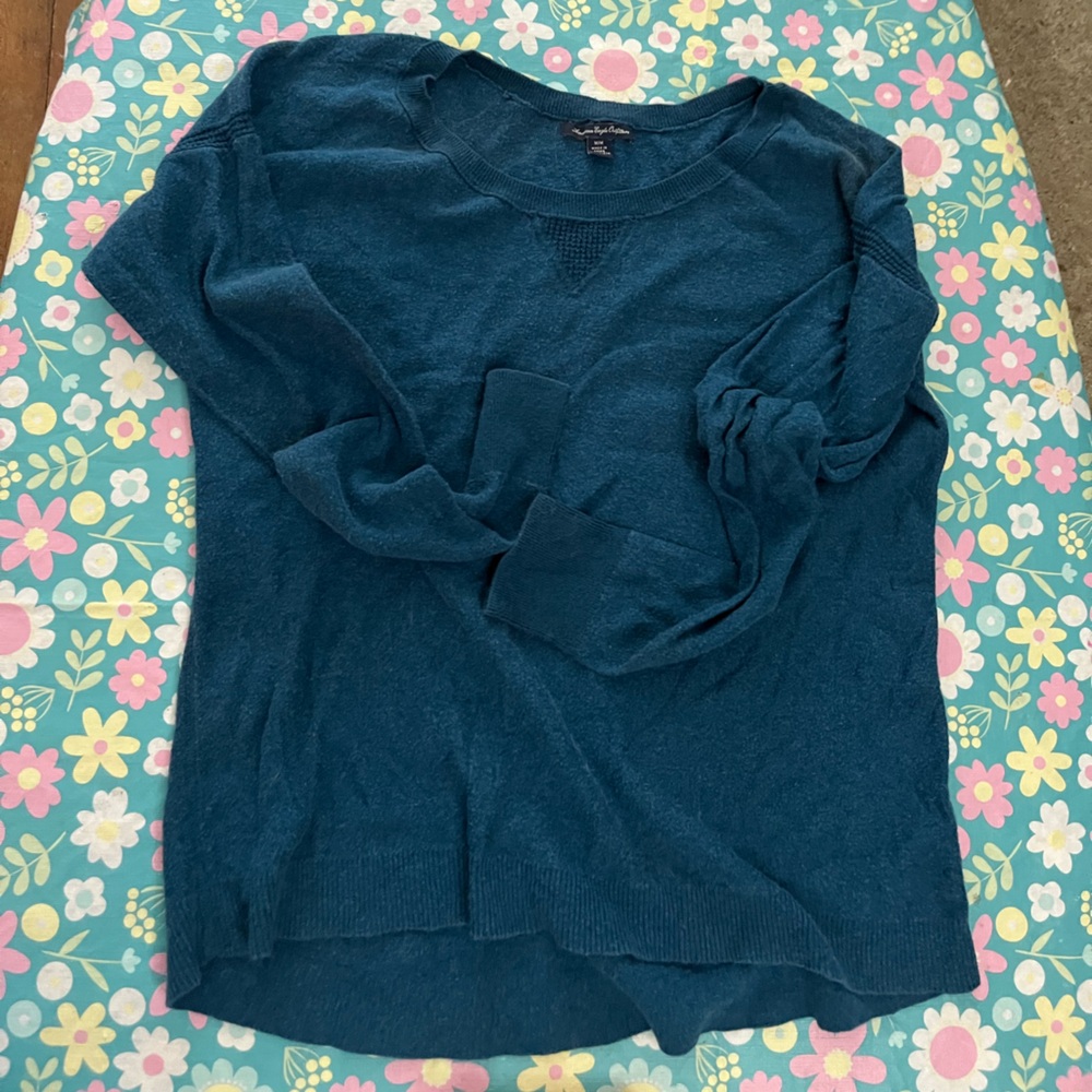American Eagle Teal Knit Pullover